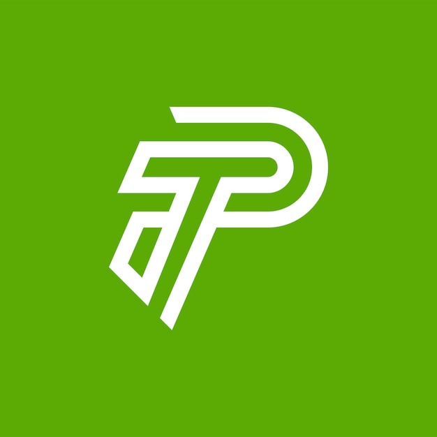 Vector de diseño de logotipo de letra inicial TP