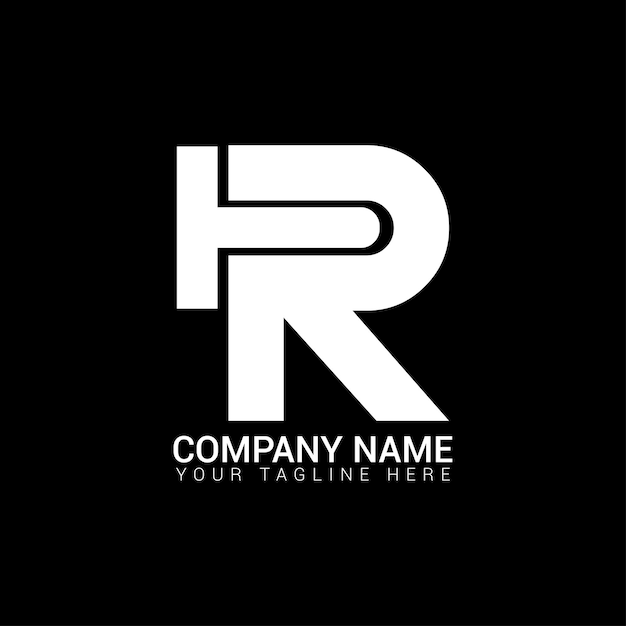 Vector de diseño del logotipo de la letra inicial TR o RT