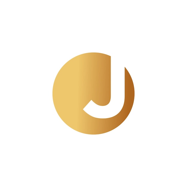 Vector de diseño de logotipo de la letra J con forma universal e idea creativa
