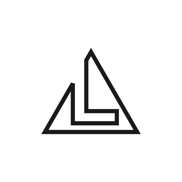 Vector de diseño de logotipo de la letra L con forma universal e icono de idea creativa