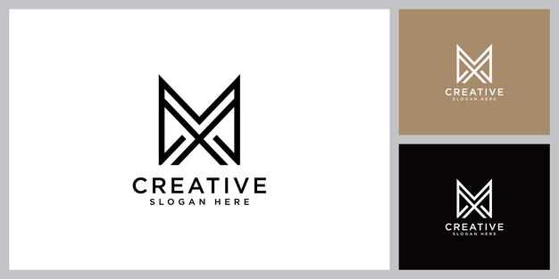 Vector de diseño del logotipo de la letra M