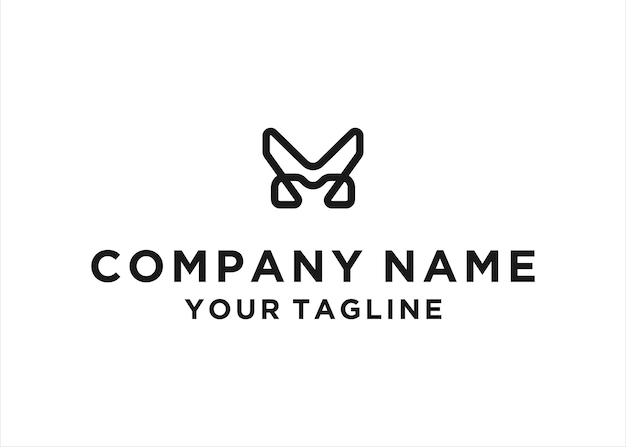 Vector de diseño del logotipo de la letra M