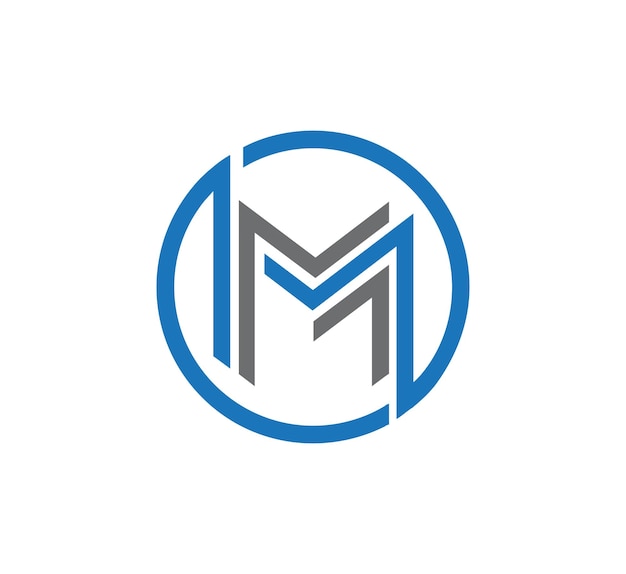 Vector de diseño del logotipo de la letra MM