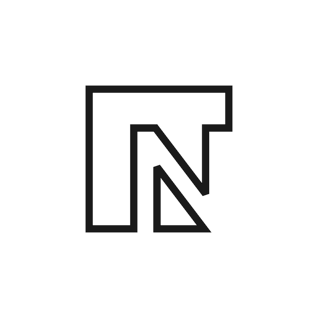 Vector de diseño de logotipo de letra N con forma universal e icono de idea creativa