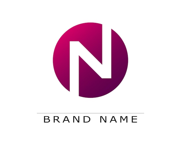 Vector de diseño de logotipo de letra n moderno