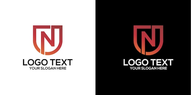 vector de diseño de logotipo letra n vector premium