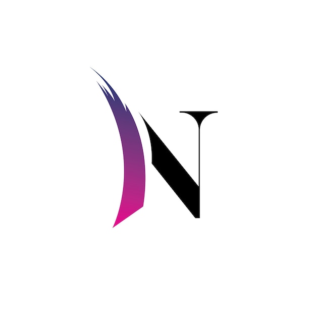 Vector de diseño de logotipo letra n