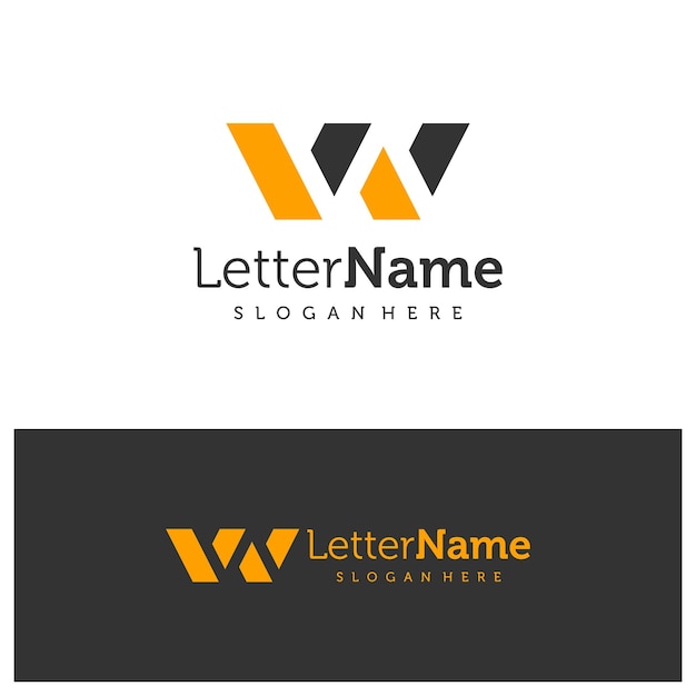 Vector de diseño de logotipo de la letra NW Creative Initial NW plantilla de conceptos de logotipo