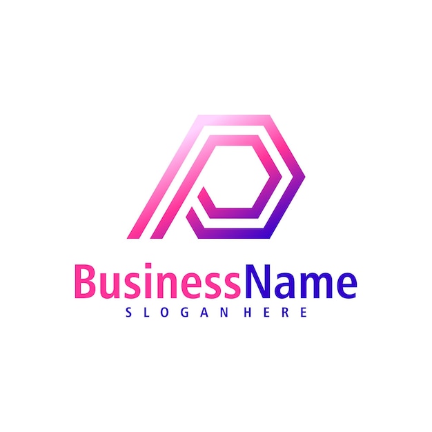 Vector de diseño de logotipo de la letra P Template de conceptos de logotipo Creative Initial P