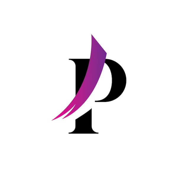 Vector de diseño de logotipo letra P