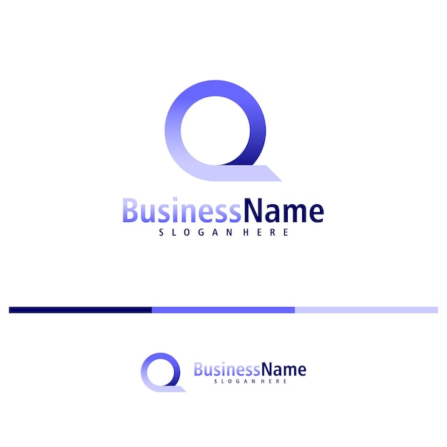 Vector de diseño de logotipo de la letra Q Template de conceptos de logotipo Creative Initial Q