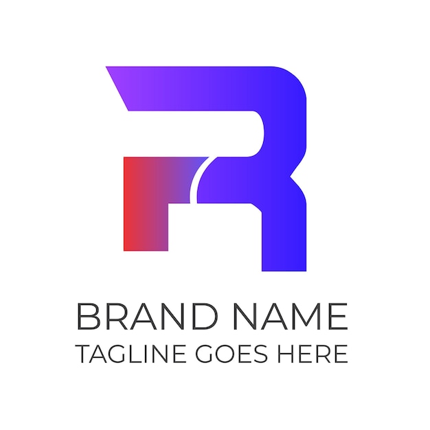 Vector de diseño de logotipo letra R