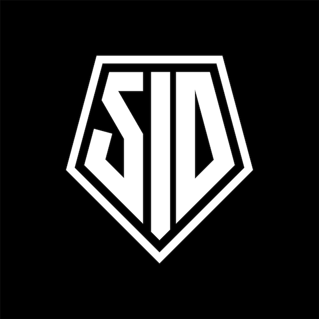 Vector de diseño de logotipo letra sid