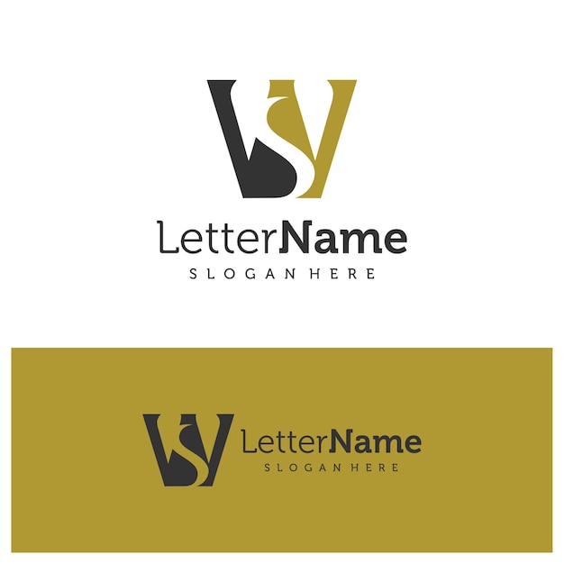 Vector de diseño de logotipo de letra SW Creativo plantilla de conceptos iniciales de logotipo SW