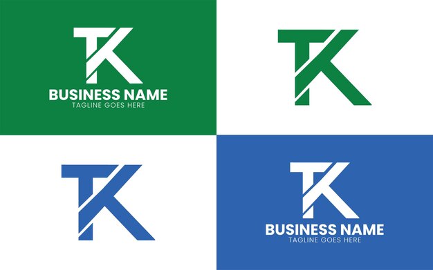 Vector vector de diseño del logotipo de la letra tk o del monograma tk