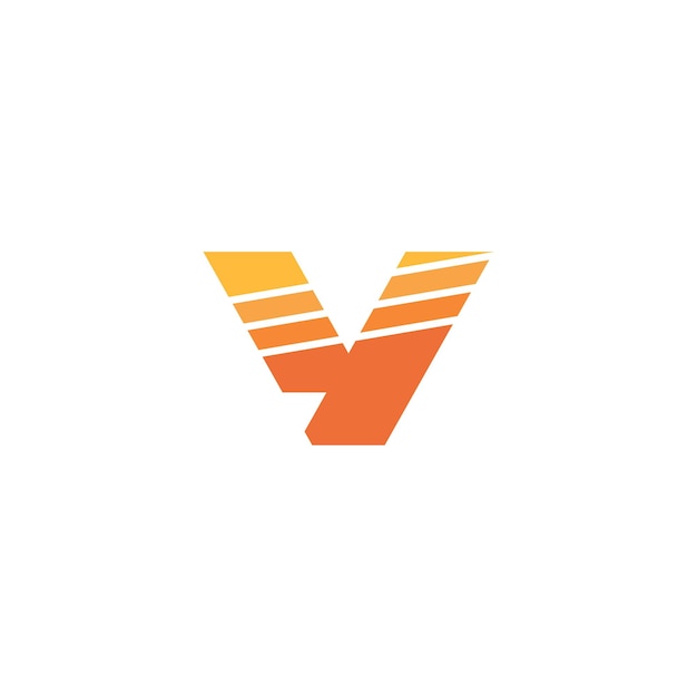 Vector de diseño de logotipo de letra V para marca e identidad de marca