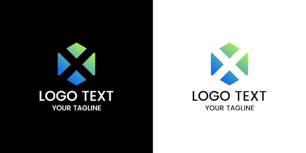 Vector de diseño de logotipo letra x