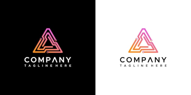 Vector de diseño de logotipo letra A