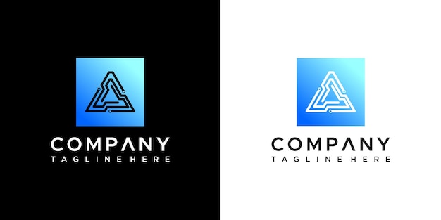 Vector de diseño de logotipo letra A