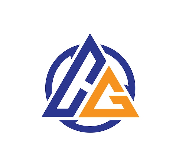 Vector de diseño de logotipo de letras CG