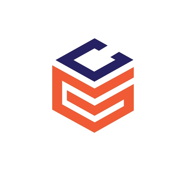 Vector de diseño de logotipo de letras CG
