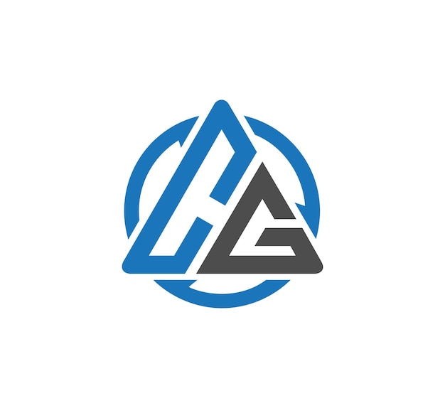 Vector de diseño de logotipo de letras CG