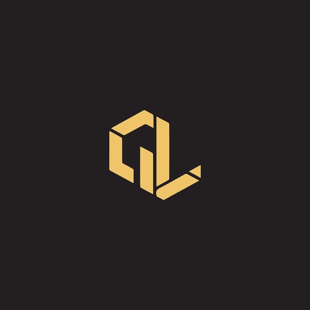 Vector de diseño de logotipo de las letras G y L Diseño de logotipo abstracto