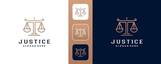 Vector de diseño del logotipo de la ley de justicia mínima
