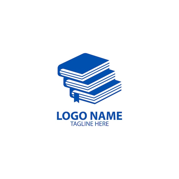 Vector de diseño del logotipo del libro de escaleras