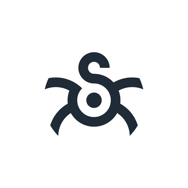 vector de diseño de logotipo de línea de araña