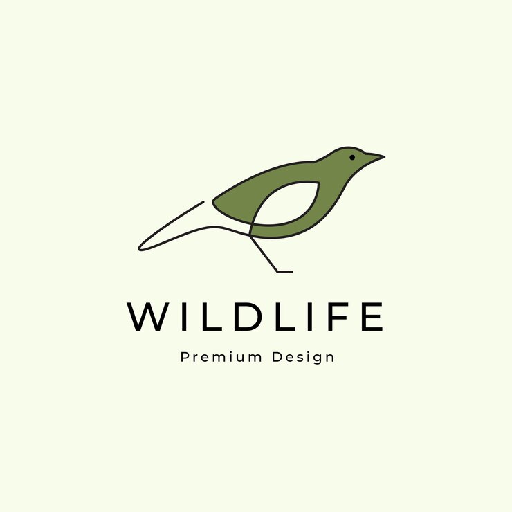 Vector vector de diseño de logotipo de la línea de colores de bird of paradise