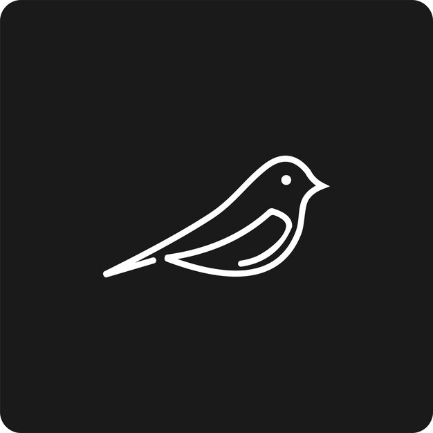 vector de diseño de logotipo de línea de pájaro