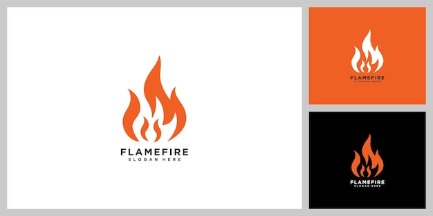 Vector de diseño de logotipo de llama de fuego