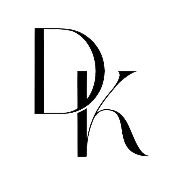 Vector de diseño de logotipo de lujo de DK