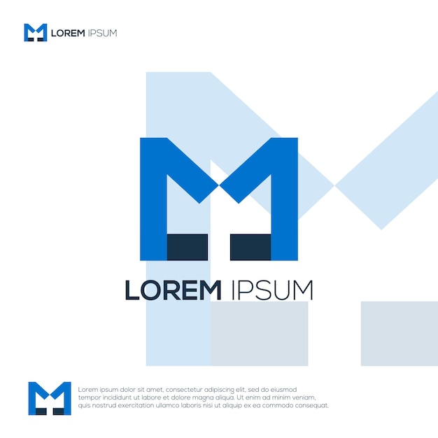 Vector vector de diseño de logotipo m moderno