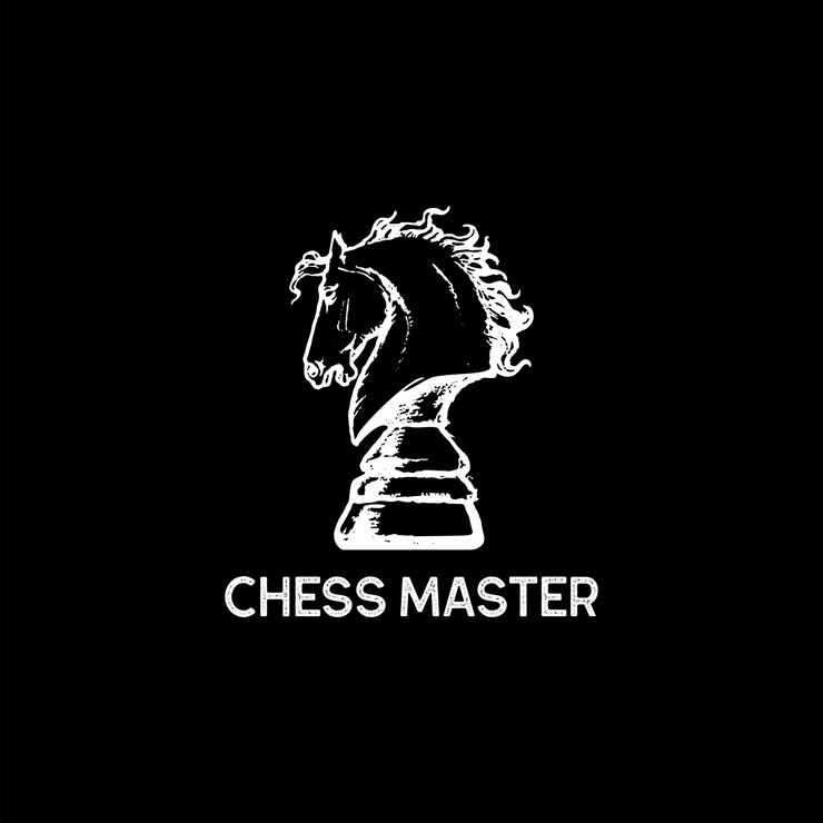 Vector de diseño de logotipo de maestro de ajedrez