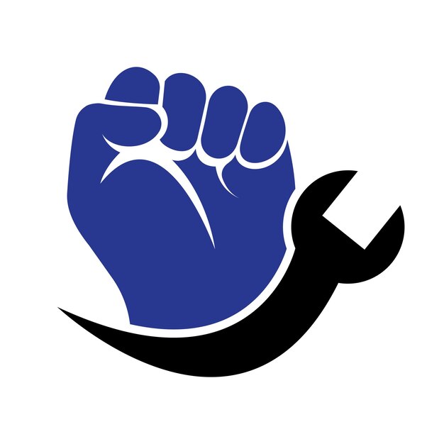 Vector de diseño del logotipo de la mano de la llave