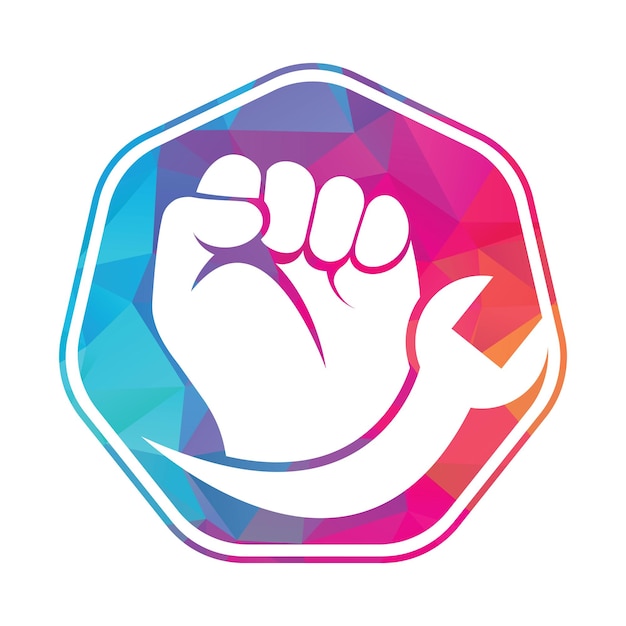 Vector de diseño del logotipo de la mano de la llave