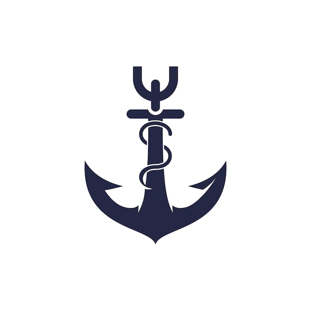 Vector de diseño de logotipo marino con estilo único moderno