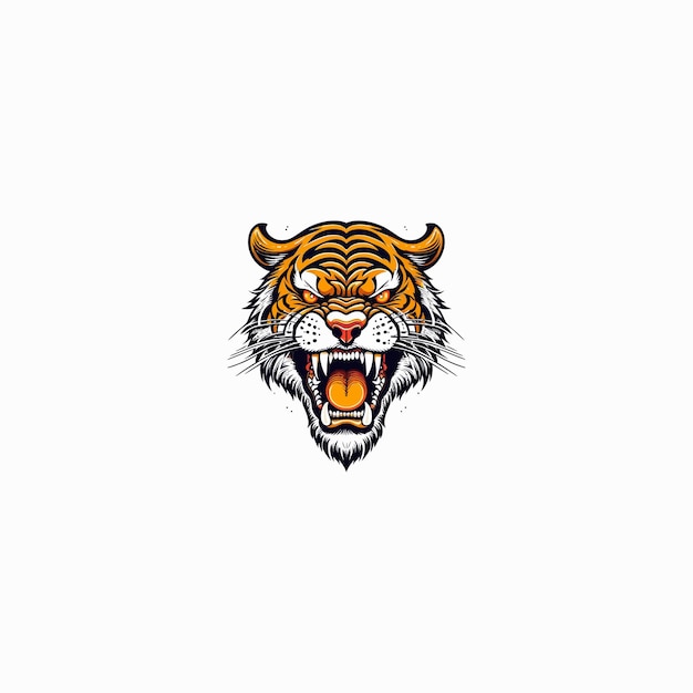 Vector de diseño del logotipo de la mascota animal dibujado a mano