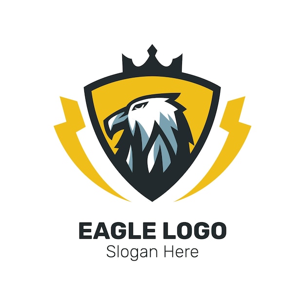 Vector vector de diseño de logotipo de mascota de cabeza de águila