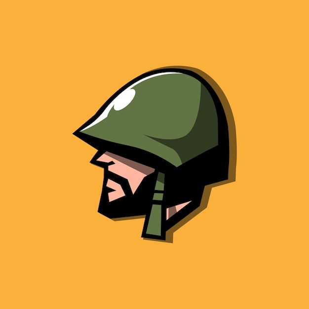 Vector de diseño del logotipo de la mascota del ejército