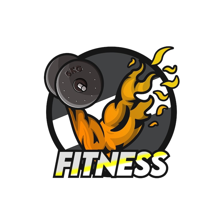 Vector vector de diseño del logotipo de la mascota muscular
