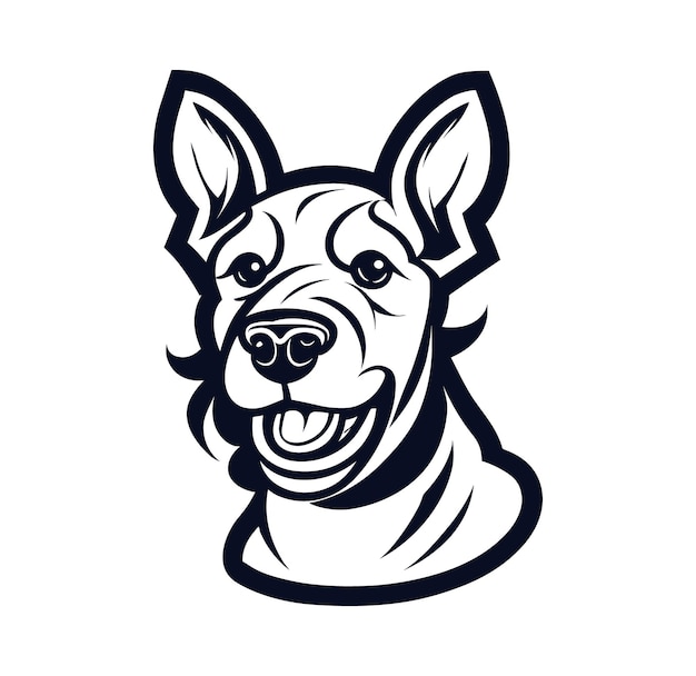 Vector de diseño de logotipo de mascota de perro