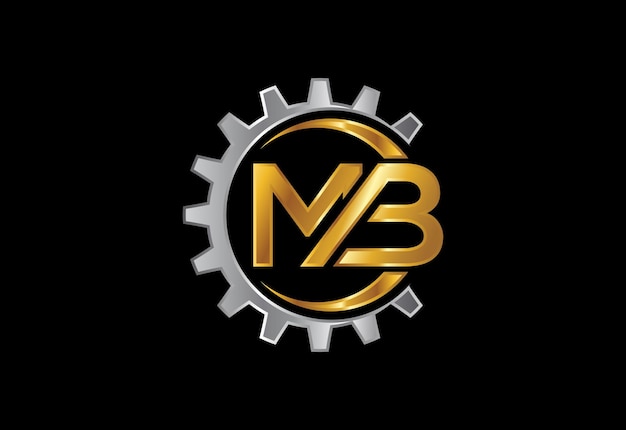 Vector de diseño de logotipo mb letra inicial. símbolo gráfico del alfabeto para la identidad empresarial corporativa