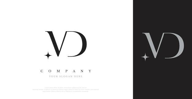 Vector de diseño de logotipo MD inicial