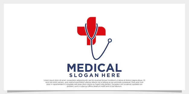 Vector de diseño de logotipo médico con concepto creativo