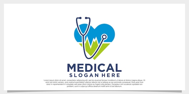 Vector de diseño de logotipo médico con concepto creativo