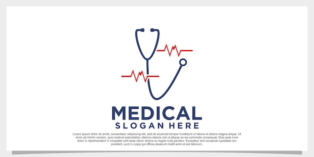 Vector de diseño de logotipo médico con concepto creativo