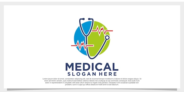 Vector de diseño de logotipo médico con concepto creativo